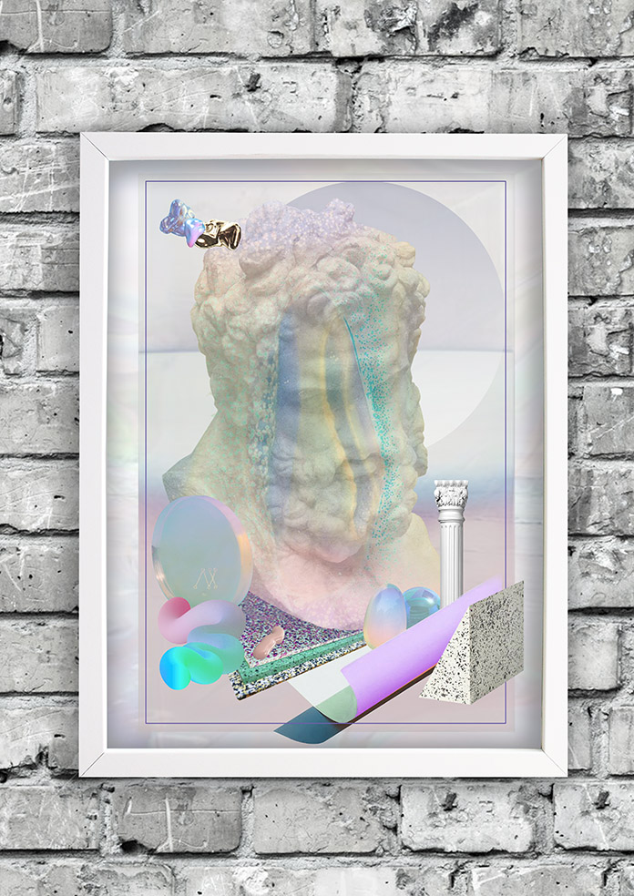 Bubblegum-frame-ruthcronefoster-collage-graphic-collagelab-digitalcollage small