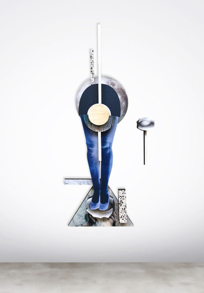 3D collage på træ. Træet blev laserskåret fra 1 cm tykt træ. Jeg startede med at lave kunstværket på computeren, og jeg ville se, hvordan det ville se ud, hvis jeg lavede det 3D i stedet for 2D. Alle stykkerne er limet sammen oven på hinanden, så de danner et sammenhængende collage værk. _ 3D collage on wood. The wood was laser cut from 1 cm thick wood. I started by making the artwork on the computer, and I wanted to see how it would look if I made it 3D instead of 2D. All the pieces are glued together on top of each other so they are one coherent collage artwork.