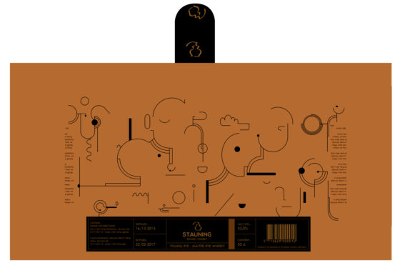 label design til whisky flaske, den tryk klar fil ses her